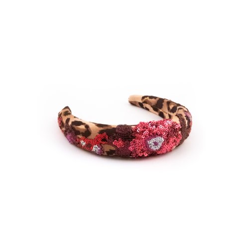 Pink Floral Leopard Headband