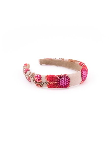 Fire Petals Headband - [Product category] handmade in France.