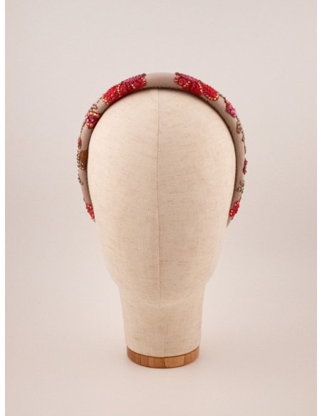 Fire Petals Headband - [Product category] handmade in France.