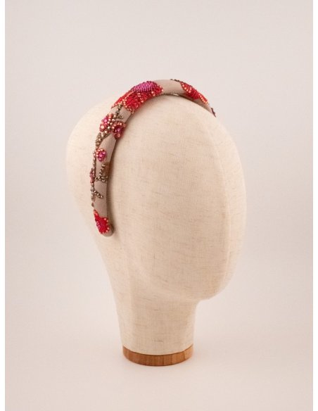 Fire Petals Headband - [Product category] handmade in France.
