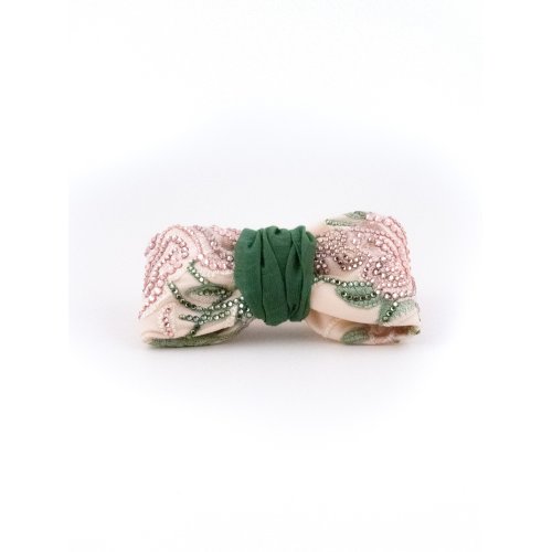 Pastel Rose Bow Barrette