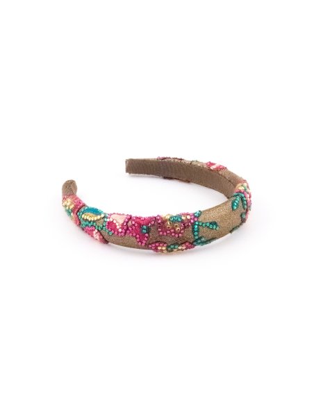 Golden Confetti Headband - [Product category] handmade in France.