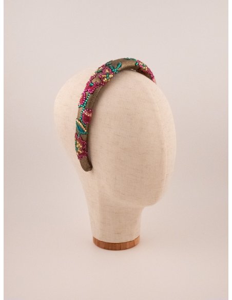 Golden Confetti Headband - [Product category] handmade in France.