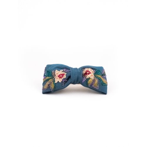 Sky Blue Butterfly Barrette - [Product category] handmade in France.