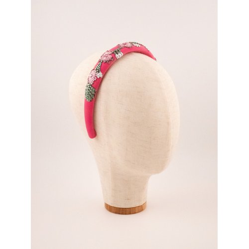 Fuchsia Garden Headband - [Product category] handmade in France.