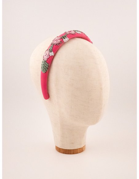 Fuchsia Garden Headband - [Product category] handmade in France.