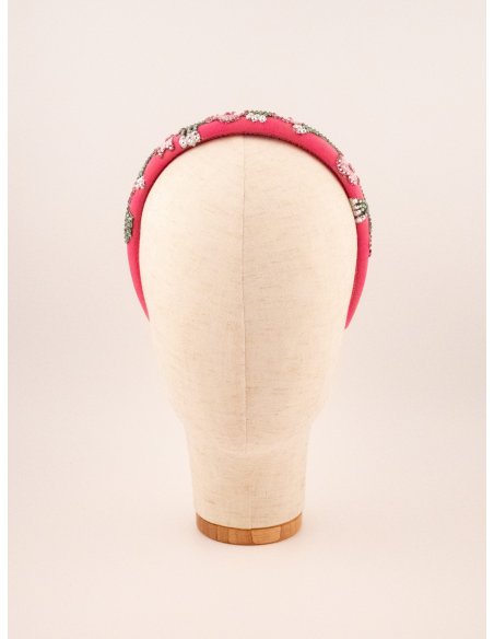 Fuchsia Garden Headband - [Product category] handmade in France.