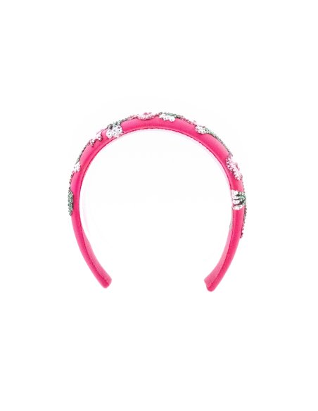 Fuchsia Garden Headband - [Product category] handmade in France.