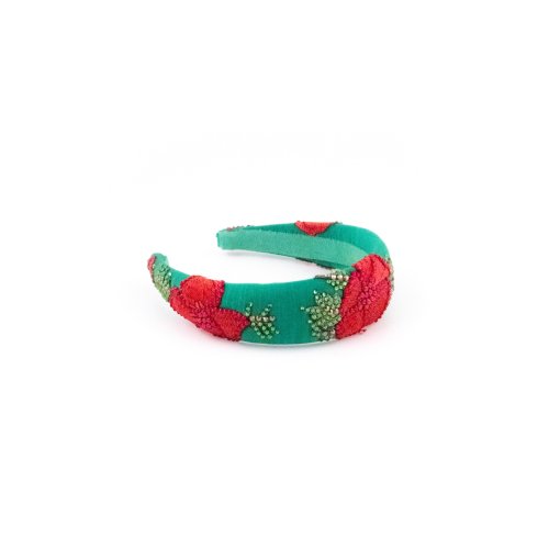 Emerald & Poppy Headband