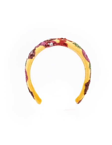 Saffron Crown Headband - [Product category] handmade in France.