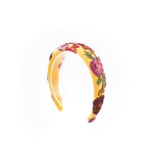 Saffron Crown Headband - [Product category] handmade in France.