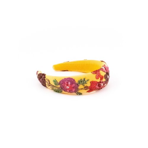 Saffron Crown Headband - [Product category] handmade in France.