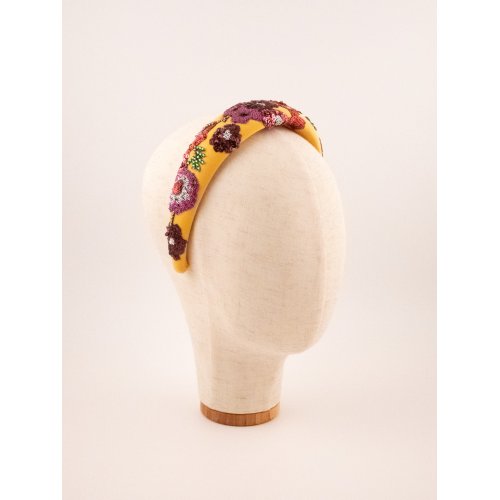 Saffron Crown Headband - [Product category] handmade in France.