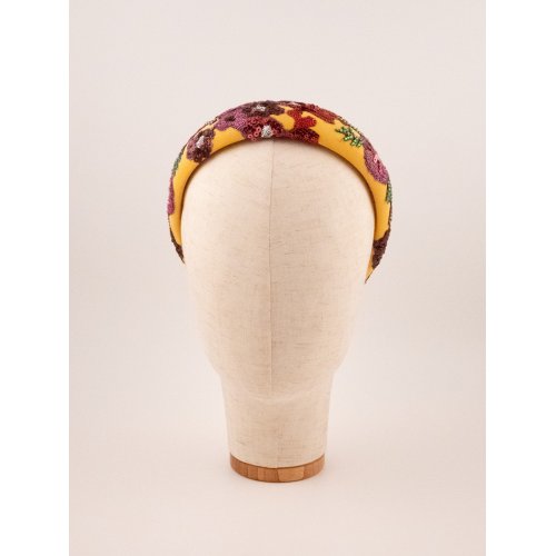 Saffron Crown Headband - [Product category] handmade in France.
