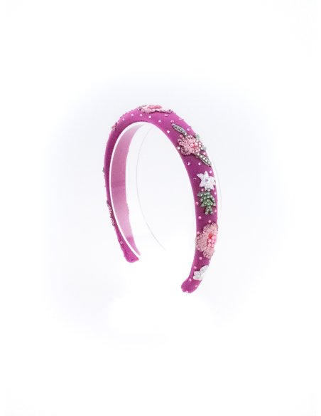 Enchanted Violet Headband - [Product category] handmade in France.