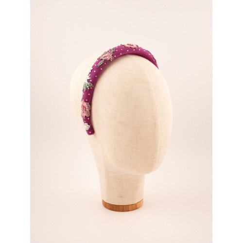 Enchanted Violet Headband - [Product category] handmade in France.