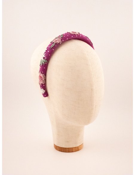 Enchanted Violet Headband - [Product category] handmade in France.