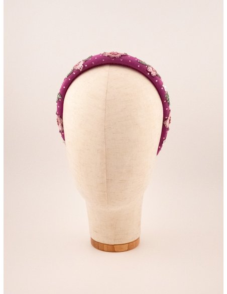 Enchanted Violet Headband - [Product category] handmade in France.