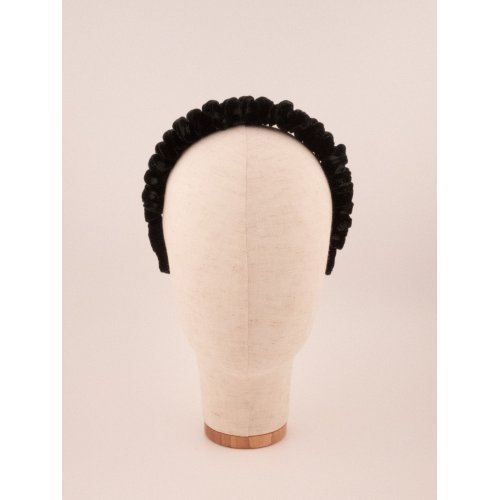 Black Velvet Twist Headband - [Product category] handmade in France.