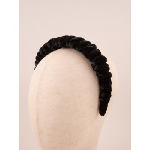 Black Velvet Twist Headband - [Product category] handmade in France.
