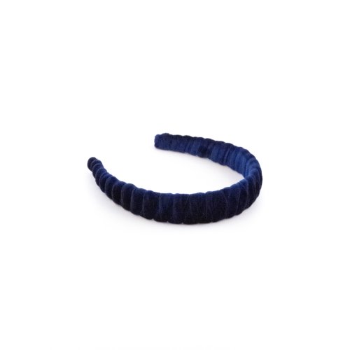 Midnight Blue Pleated Headband