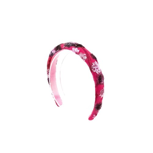 Embroidered Ruby Headband - [Product category] handmade in France.