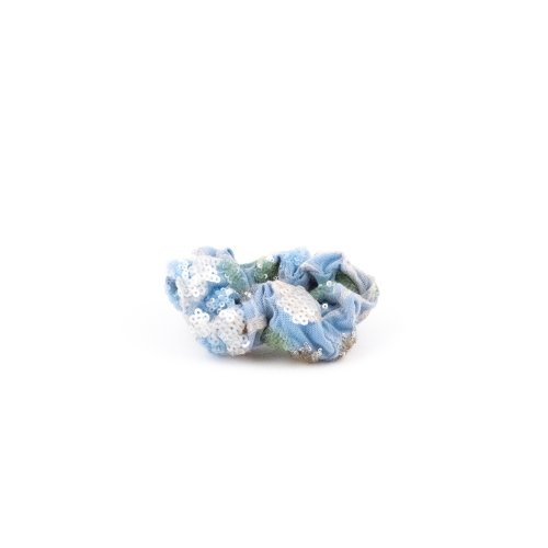 Pastel Sequin Velvet Scrunchie 2