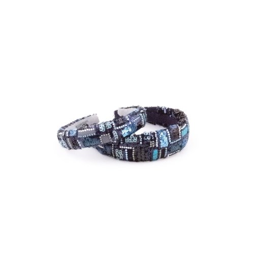 Midnight Blue Mosaic Headband - [Product category] handmade in France.