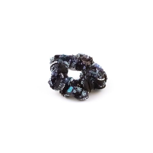 Midnight Blue Sequin Scrunchie