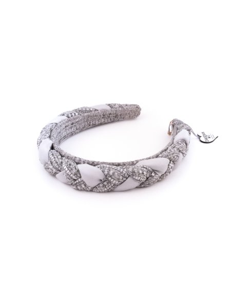 Silver Braided Bandeau - [Product category] handmade in France.
