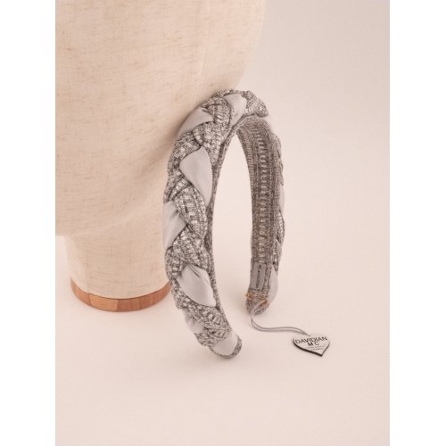 Silver Braided Bandeau - [Product category] handmade in France.