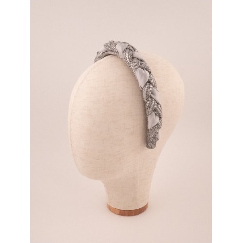Silver Braided Bandeau - [Product category] handmade in France.