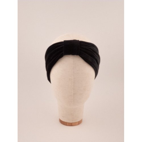 Black Velvet Turban Headband