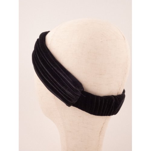 Black Velvet Turban Headband 2