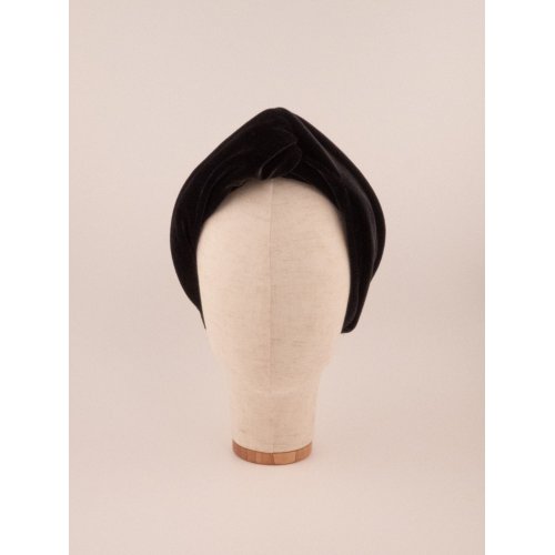 Velvet Turban Bandeau Noir