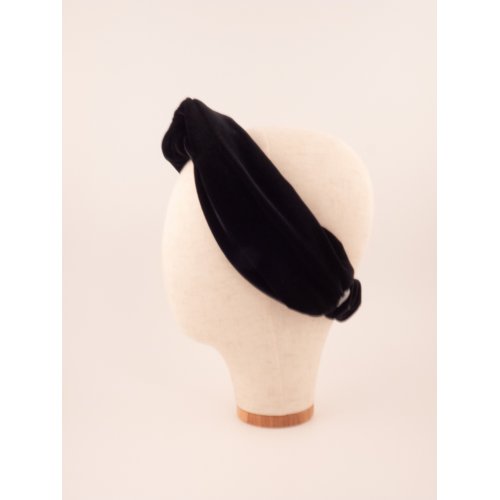 Velvet Turban Bandeau Noir 2