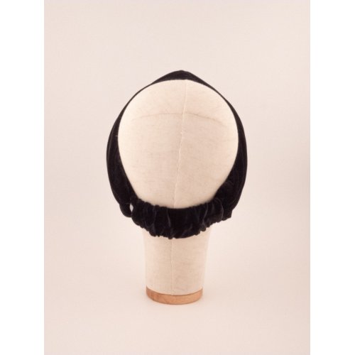 Velvet Turban Bandeau Noir - [Product category] handmade in France.
