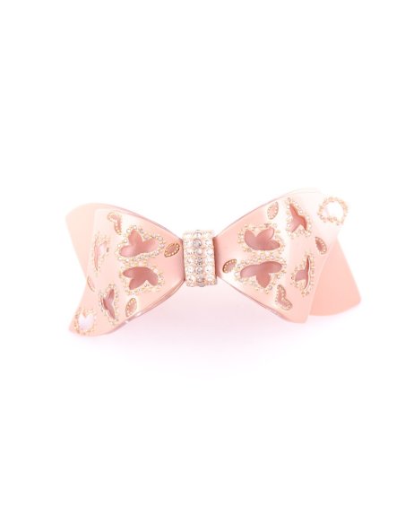 Ponytail Barrette Hair Clip with Flower Engraving - [Product category] handmade in France.