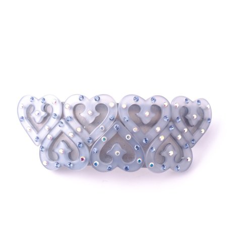 Ponytail Barrette Hair Clip seven Baroque Hearts with... 2