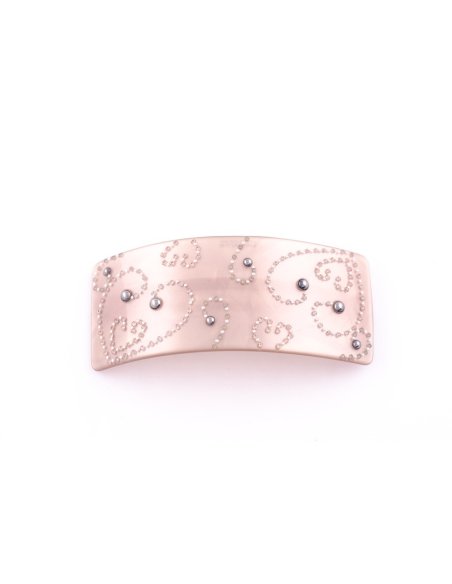 Ponytail Barrette Hair Clip Magical Hearts Full - [Product category] handmade in France.