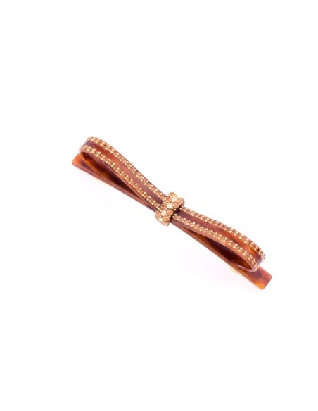 Barrette Hair Clip Knots Laces Rail - [Product category] handmade in France.