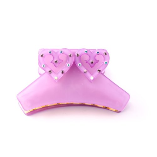 Handmade Metal Hair Clip two Baroque Hearts (X2) with...